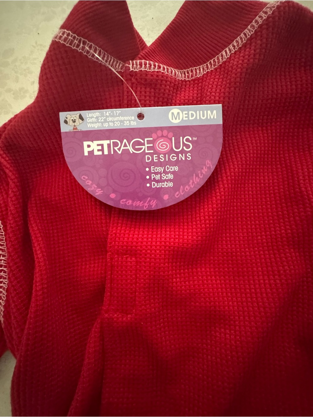 Medium Red Cozy Dog Hoodie